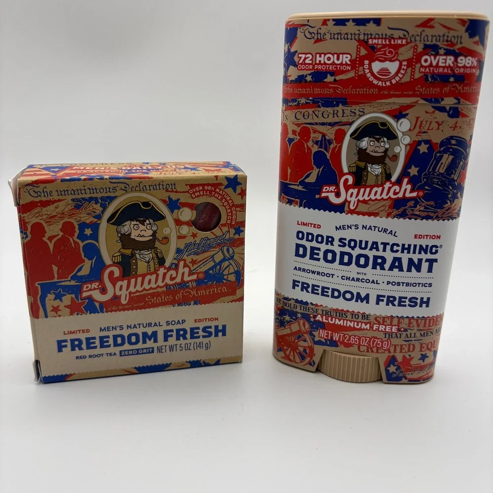 Dr. Squatch Freedom Fresh Bundle 2026 Limited Edition Soap and Deodorant Set